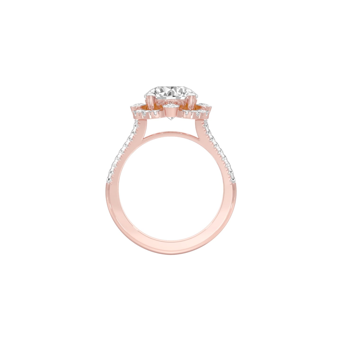 Matched Vibe Diamond Engagement Ring 18 KT / Rose Gold / 22