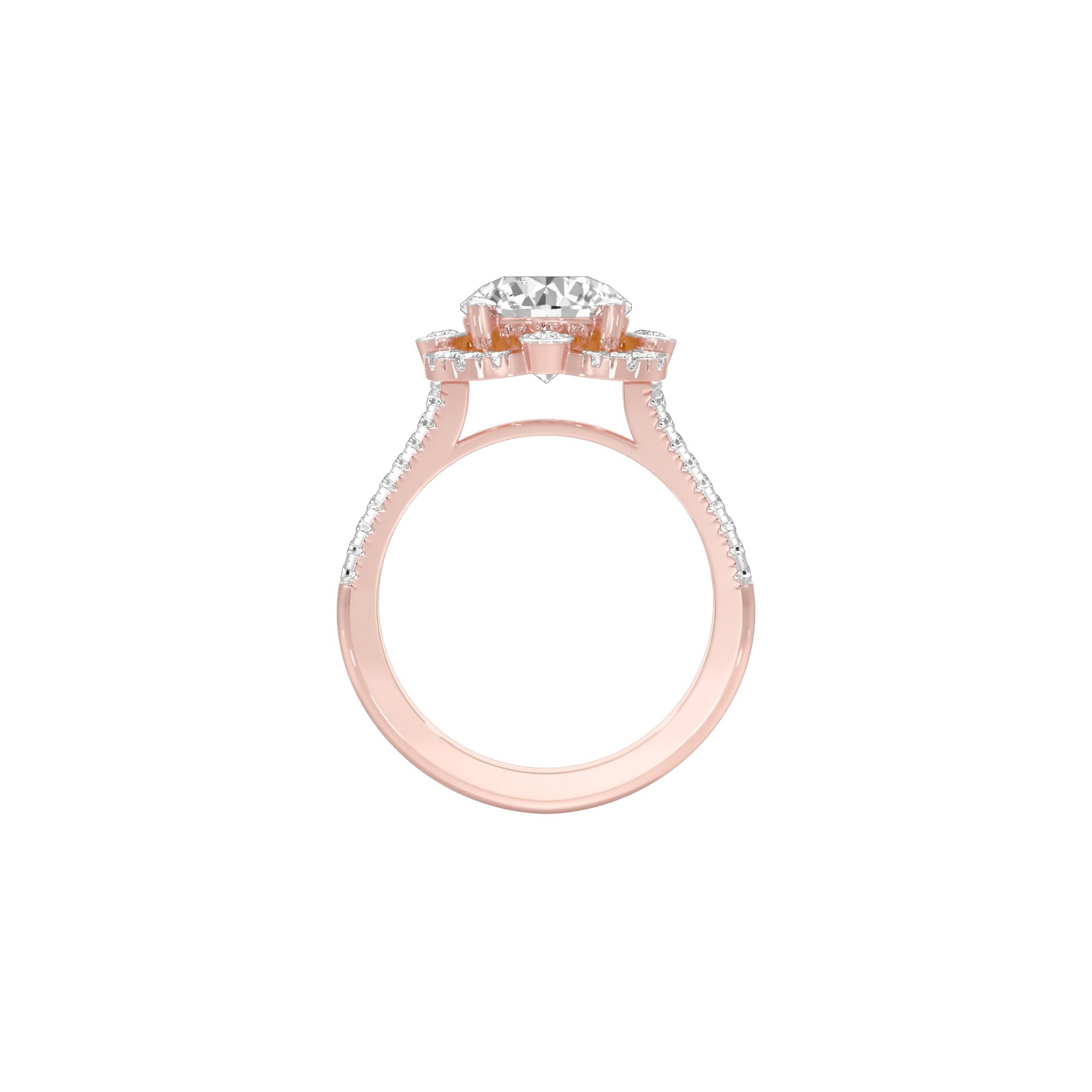 Matched Vibe Diamond Engagement Ring 18 KT / Rose Gold / 22