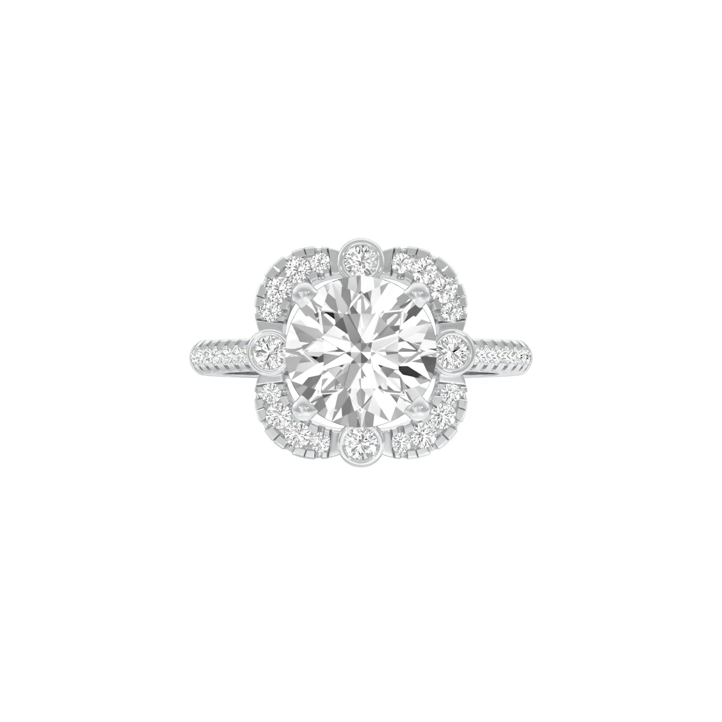 Matched Vibe Diamond Engagement Ring 18 KT / White Gold / 22
