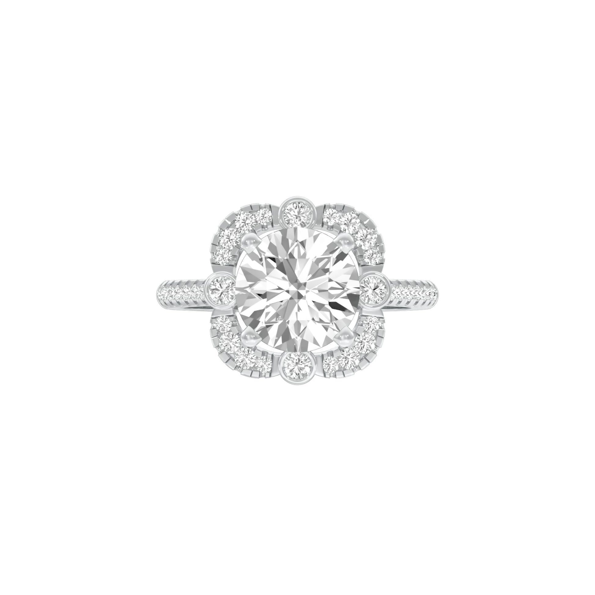 Matched Vibe Diamond Engagement Ring 18 KT / White Gold / 22
