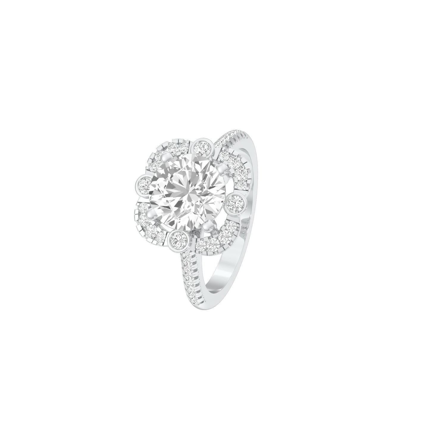 Matched Vibe Diamond Engagement Ring 18 KT / White Gold / 22
