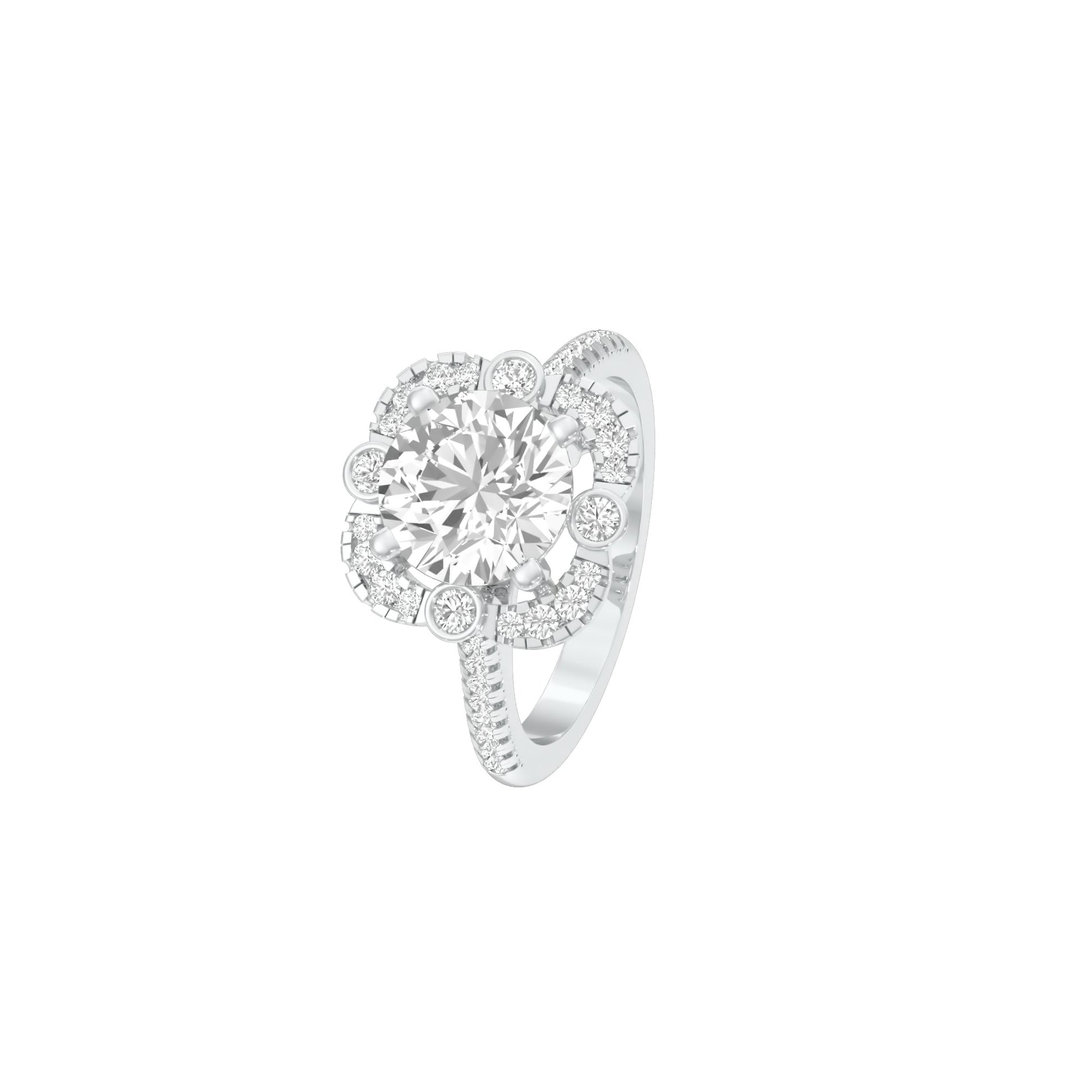 Matched Vibe Diamond Engagement Ring 18 KT / White Gold / 22
