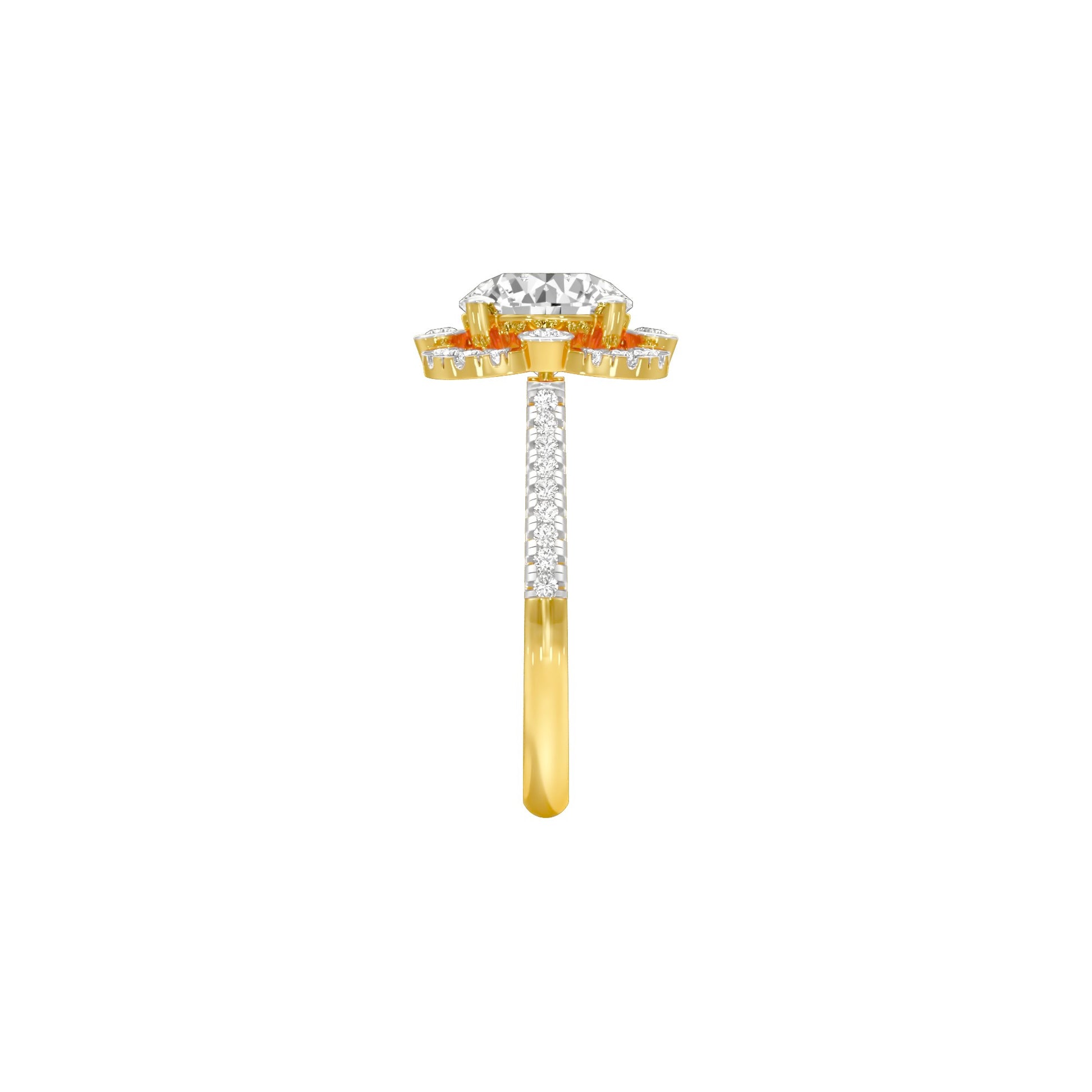 Matched Vibe Diamond Engagement Ring 18 KT / Yellow Gold / 22