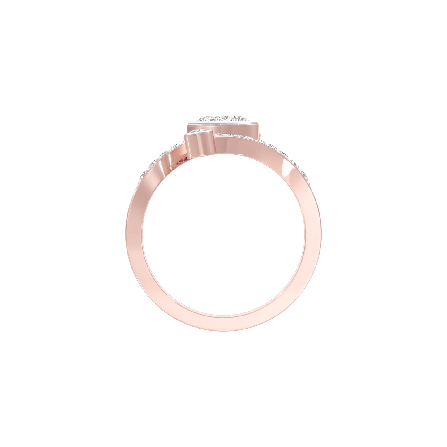 First One Diamond Engagement Ring 18 KT / Rose Gold / 22