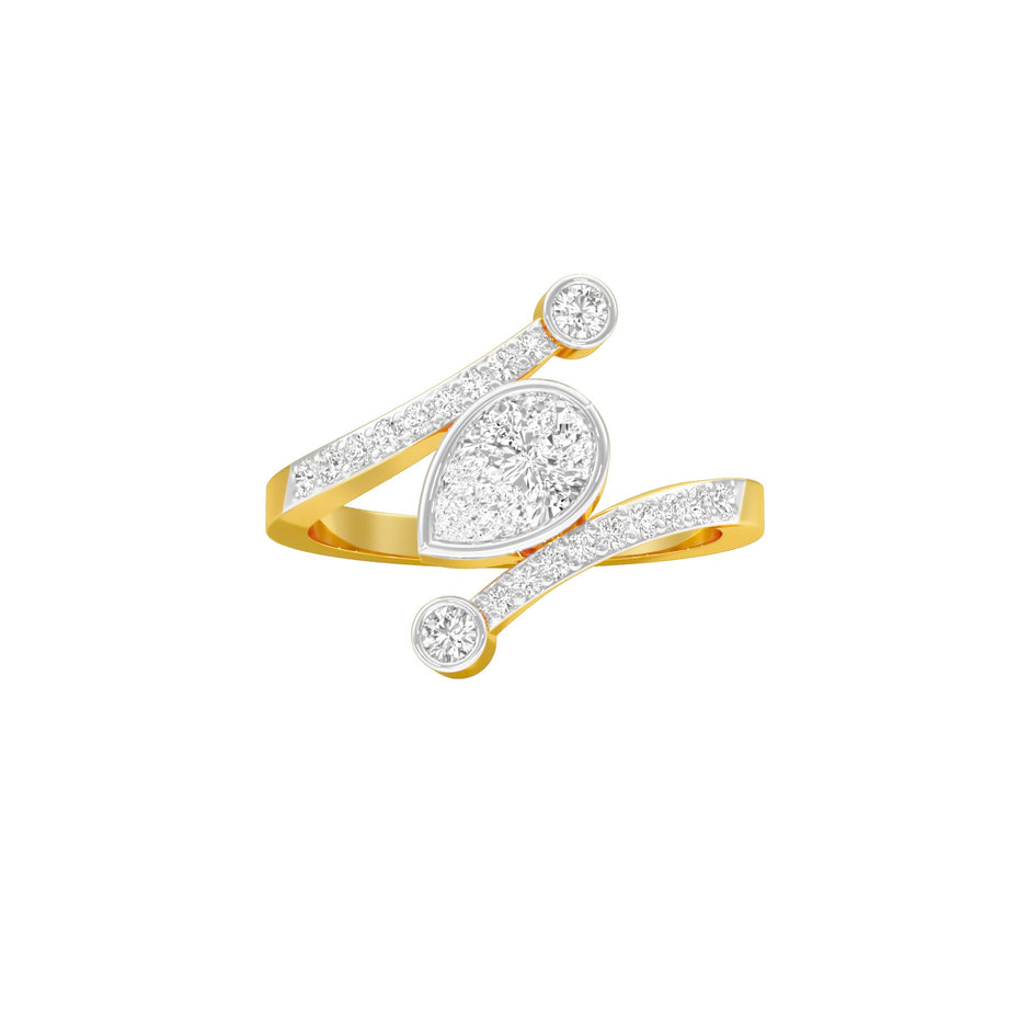 First One Diamond Engagement Ring 18 KT / Yellow Gold / 22