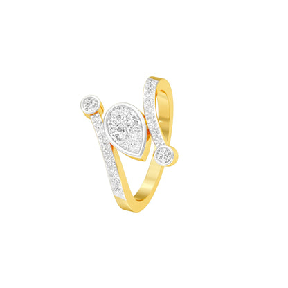 First One Diamond Engagement Ring 18 KT / Yellow Gold / 22