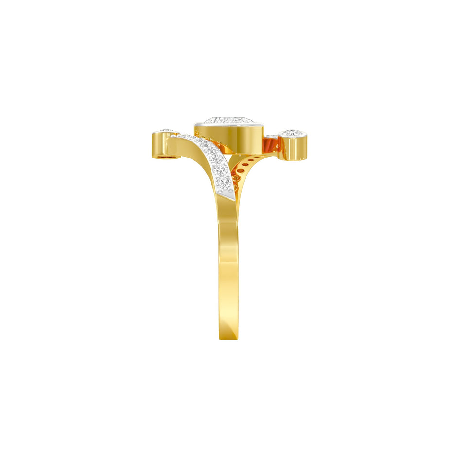 First One Diamond Engagement Ring 18 KT / Yellow Gold / 22