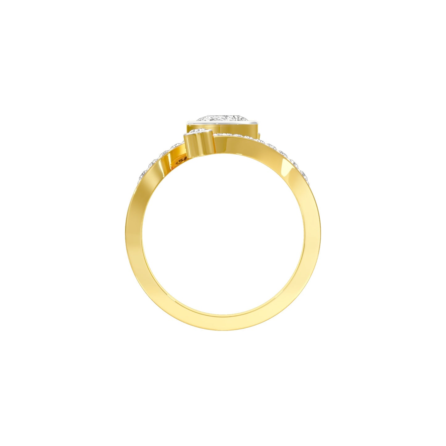 First One Diamond Engagement Ring 18 KT / Yellow Gold / 22