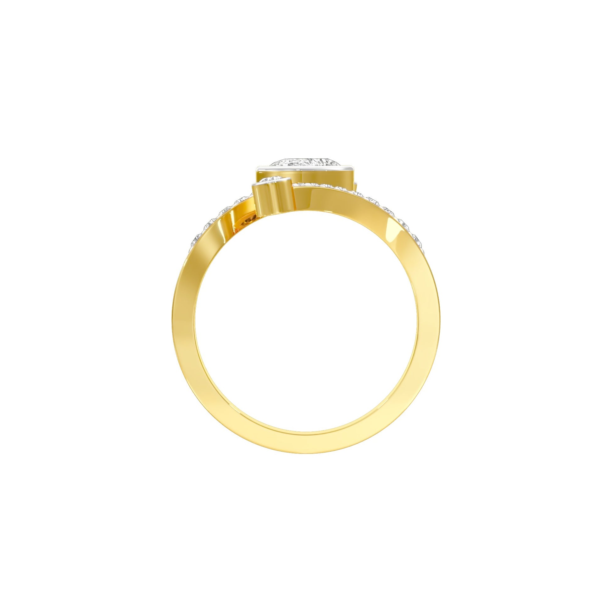 First One Diamond Engagement Ring 18 KT / Yellow Gold / 22