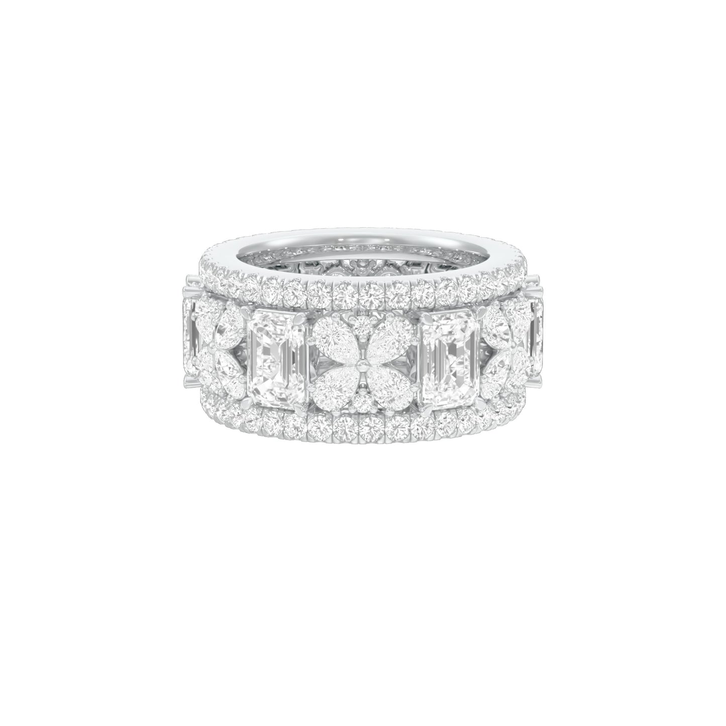 Camila Loop Diamond Band Ring 18 KT / White Gold / 18
