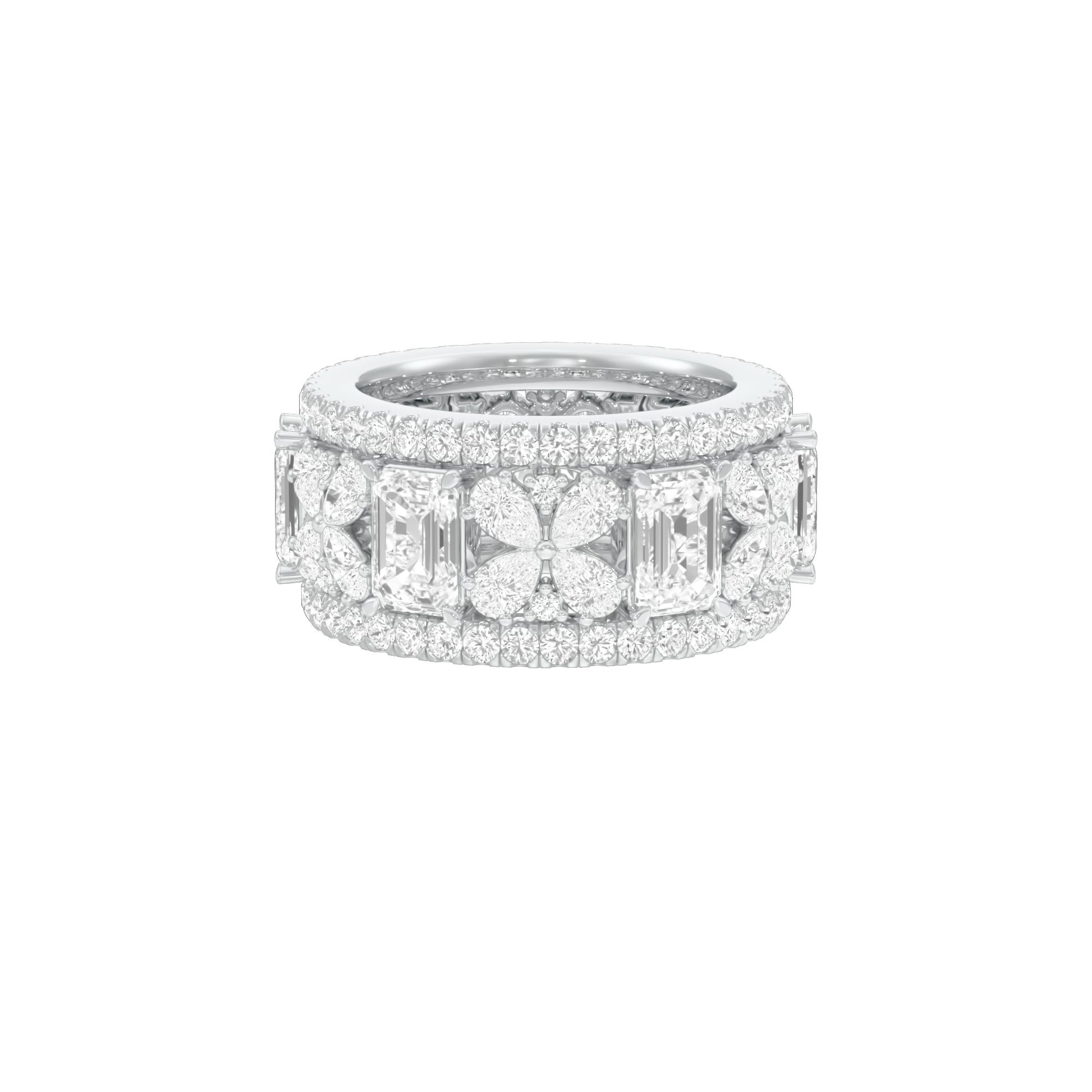 Camila Loop Diamond Band Ring 18 KT / White Gold / 18