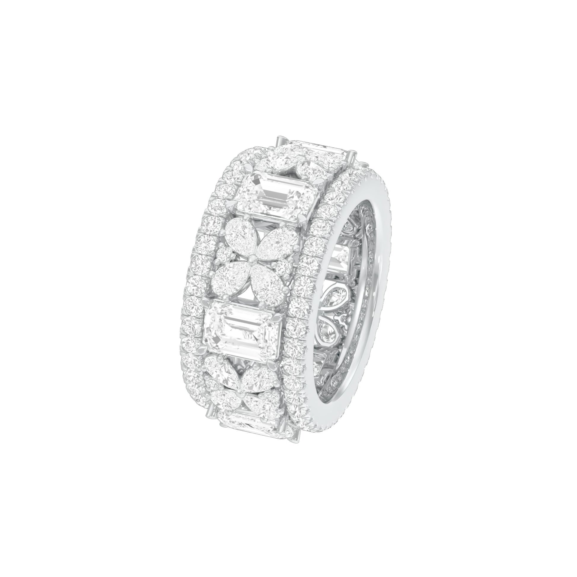 Camila Loop Diamond Band Ring 18 KT / White Gold / 18