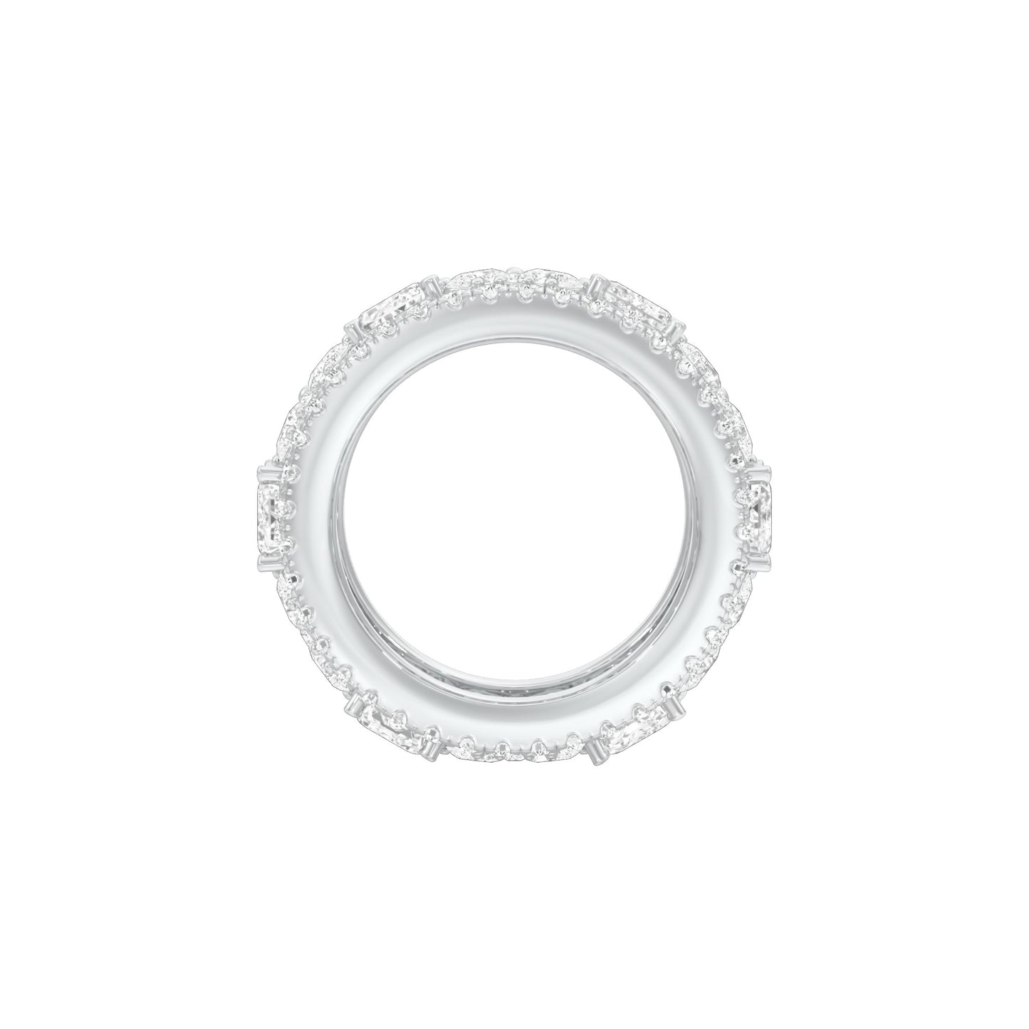 Camila Loop Diamond Band Ring 18 KT / White Gold / 18