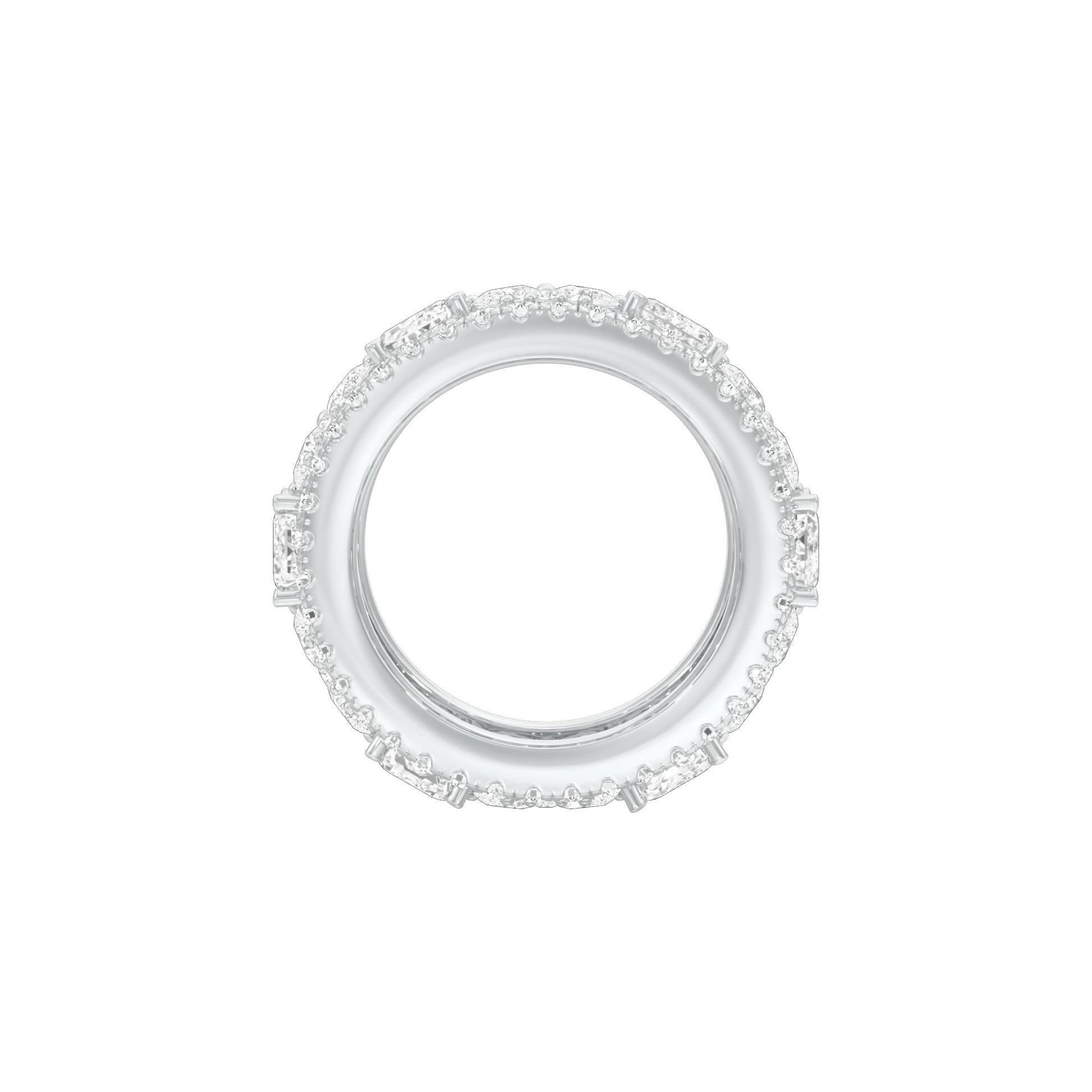 Camila Loop Diamond Band Ring 18 KT / White Gold / 18