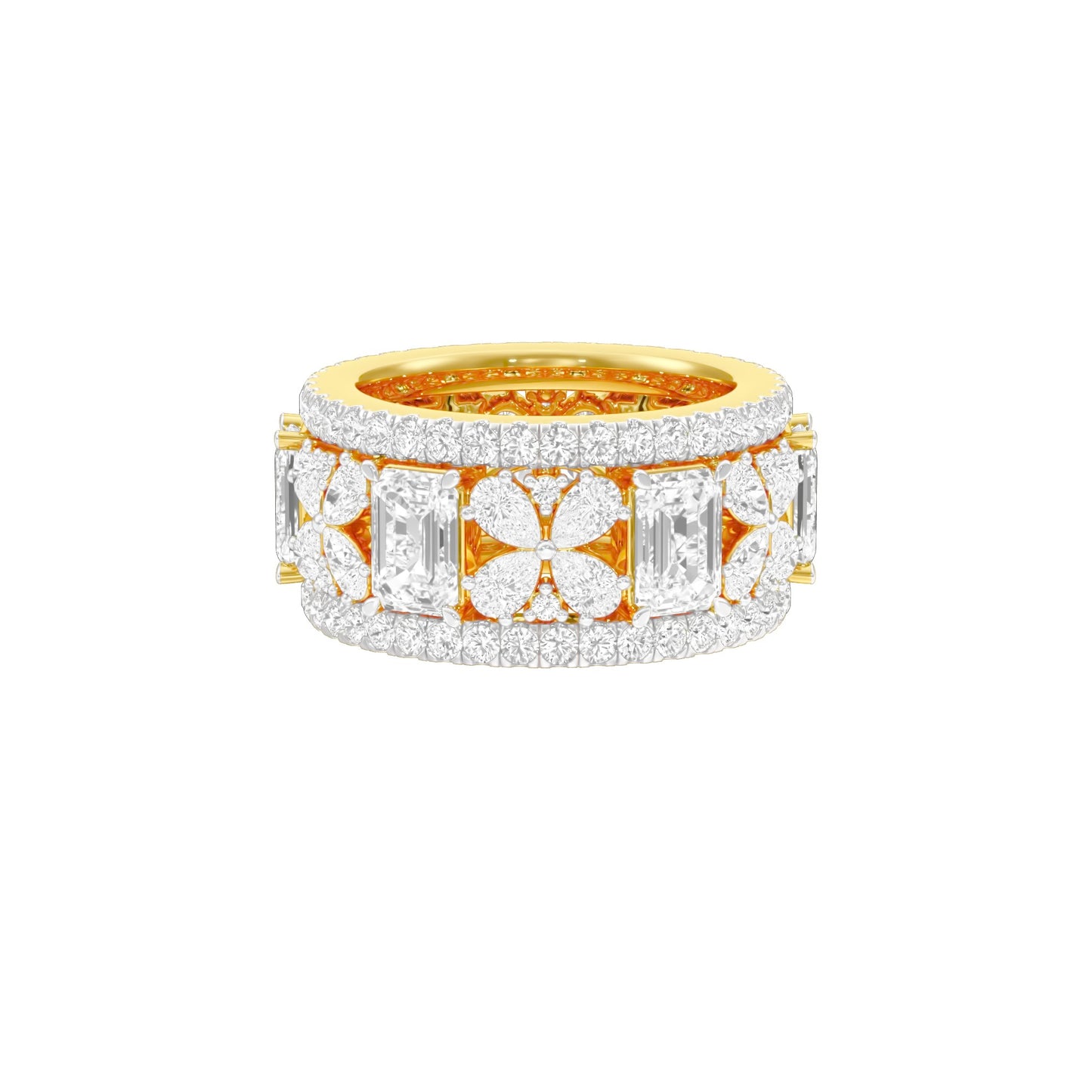 Camila Loop Diamond Band Ring 18 KT / Yellow Gold / 18