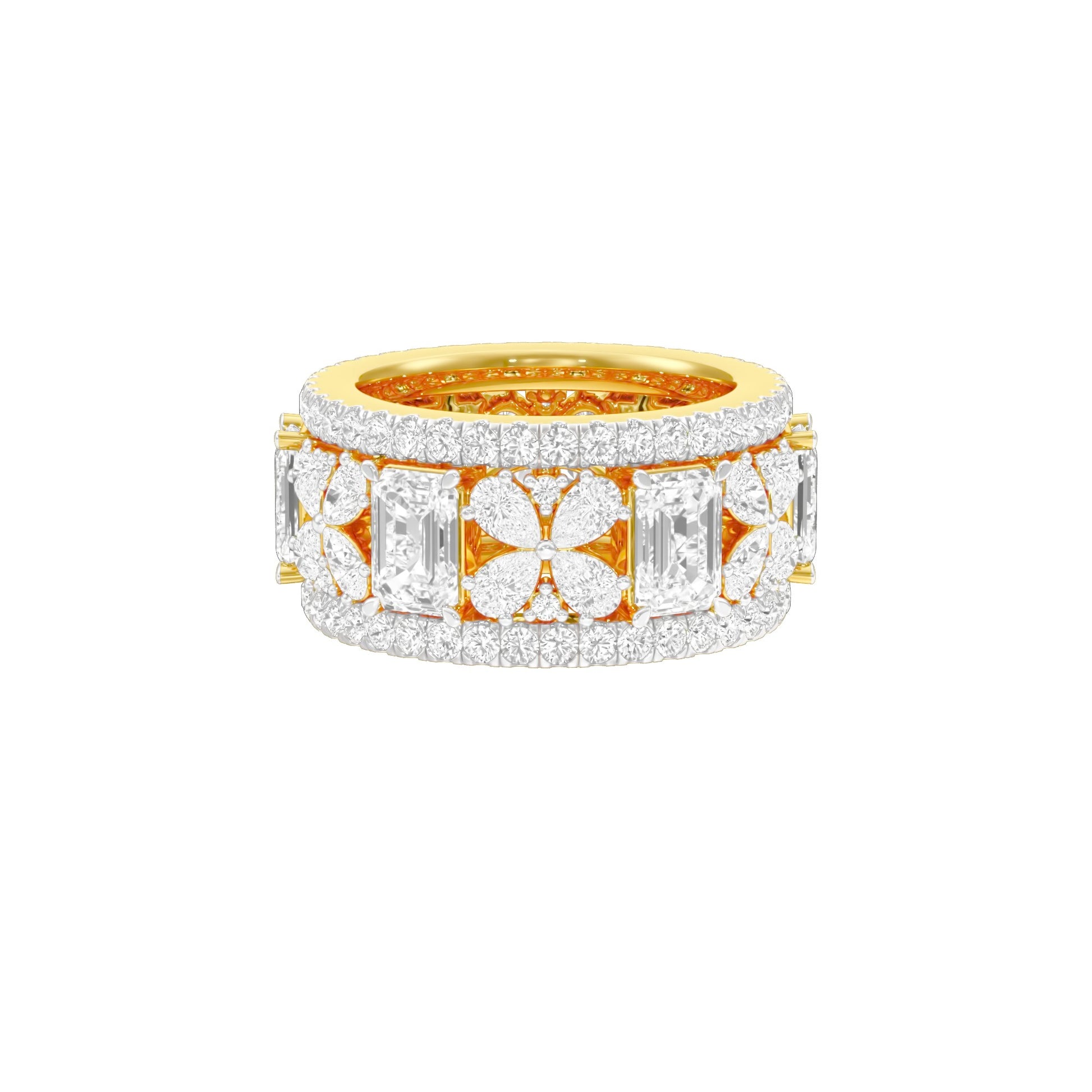 Camila Loop Diamond Band Ring 18 KT / Yellow Gold / 18
