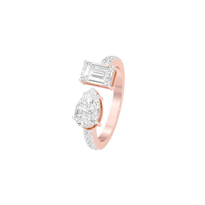 Vows & Vibes Diamond Engagement Ring 18 KT / Rose Gold / 22