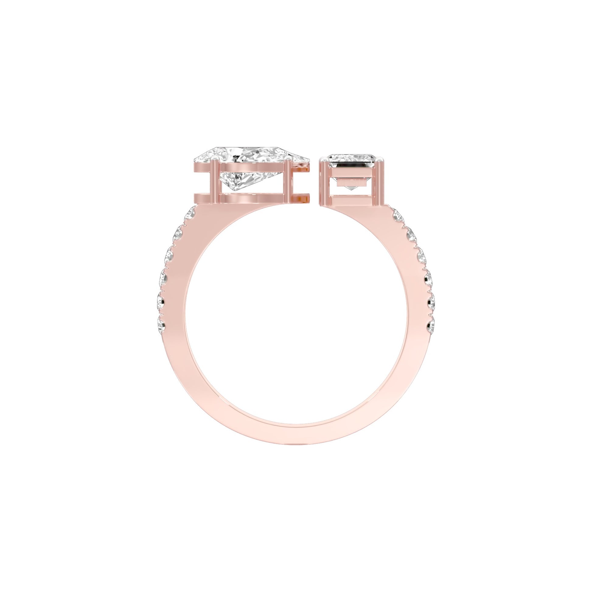 Vows & Vibes Diamond Engagement Ring 18 KT / Rose Gold / 22