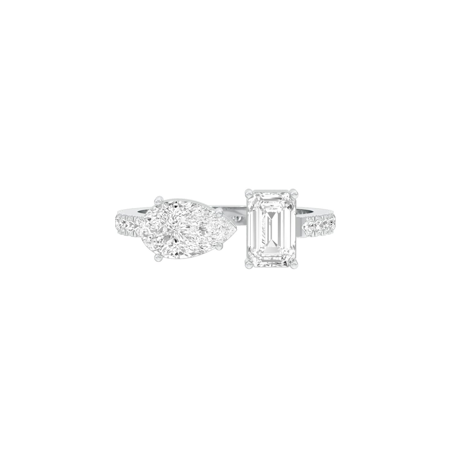 Vows & Vibes Diamond Engagement Ring 18 KT / White Gold / 22