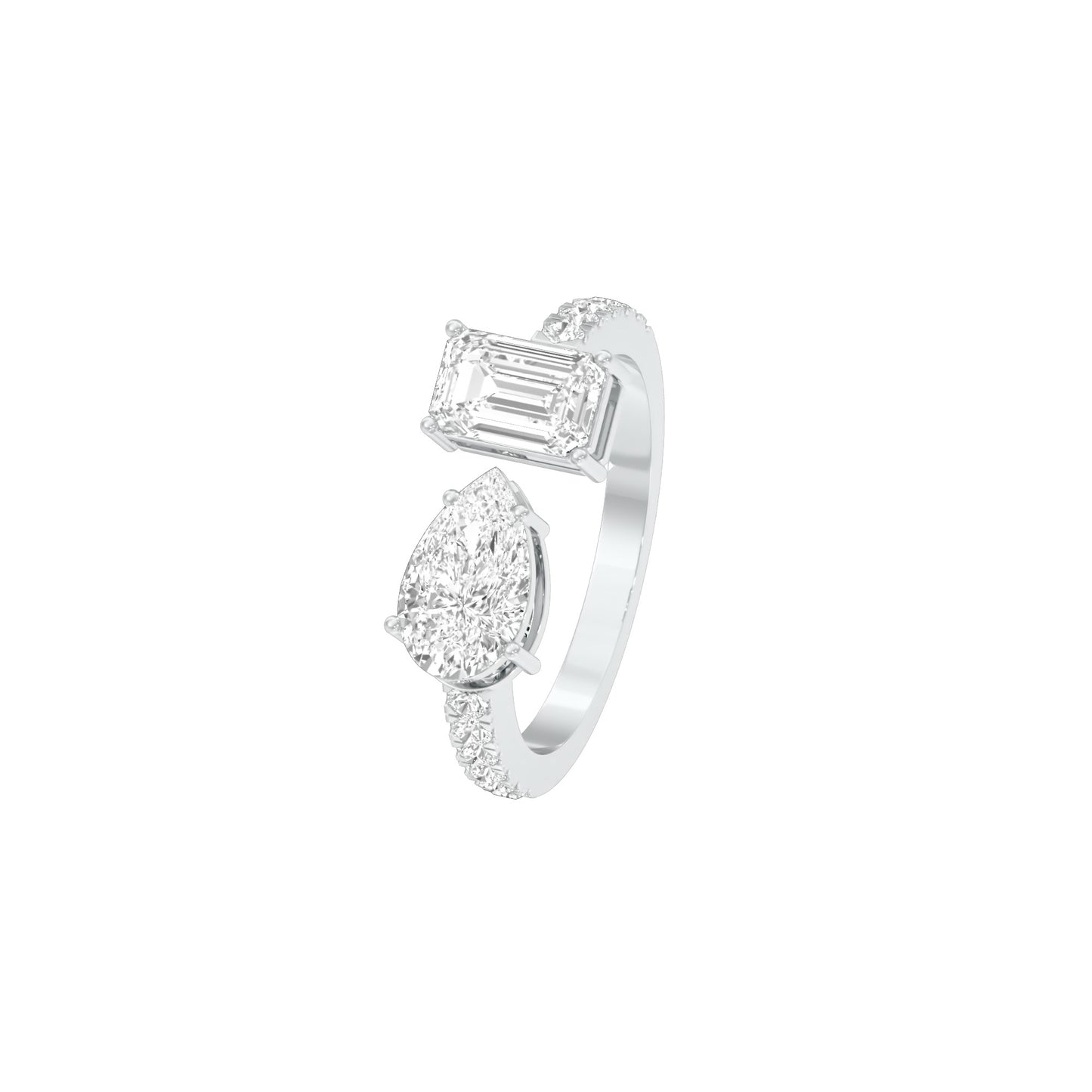 Vows & Vibes Diamond Engagement Ring 18 KT / White Gold / 22