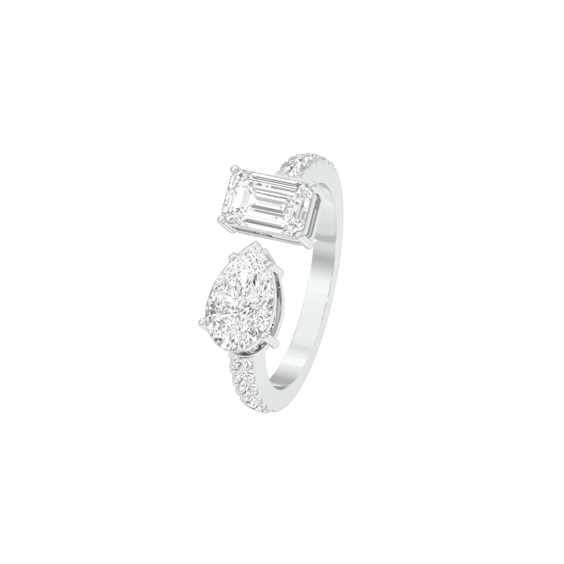 Vows & Vibes Diamond Engagement Ring 18 KT / White Gold / 22