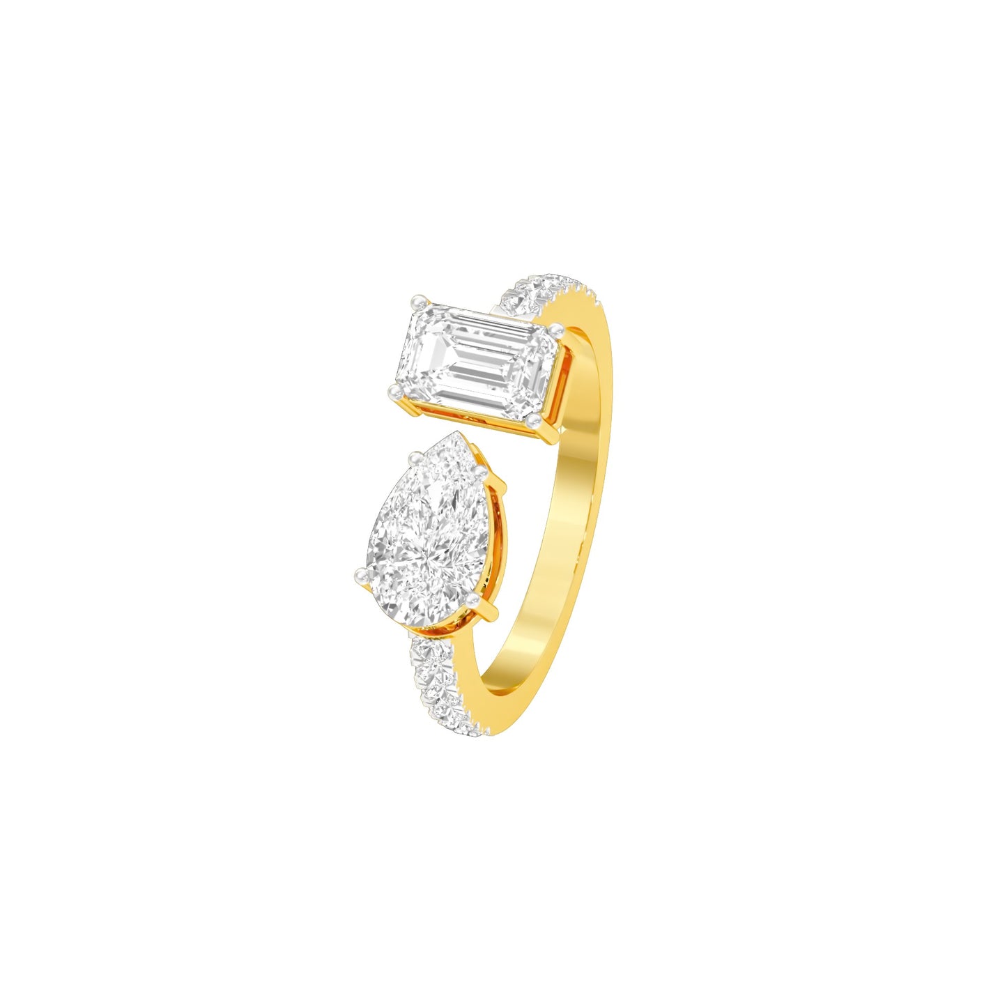 Vows & Vibes Diamond Engagement Ring 18 KT / Yellow Gold / 22