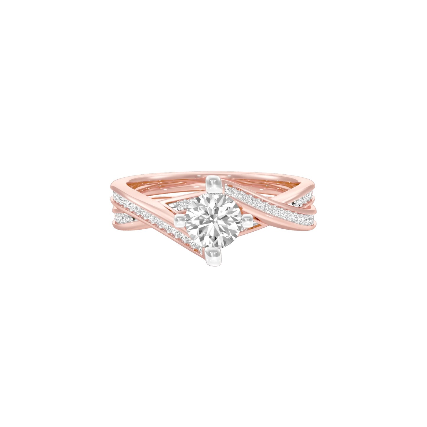Heart's Champion Diamond Engagement Ring 18 KT / Rose Gold / 22