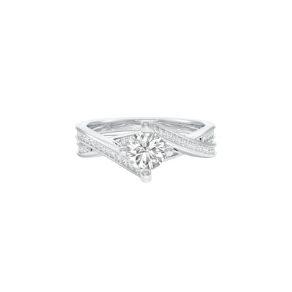 Heart's Champion Diamond Engagement Ring 18 KT / White Gold / 22