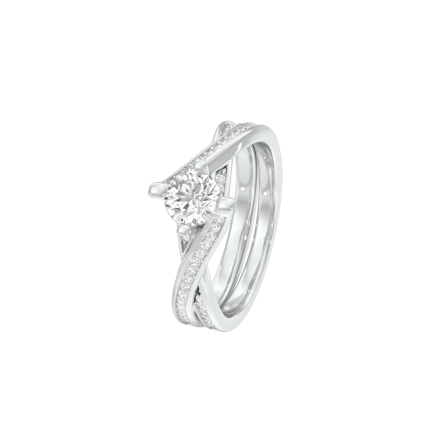 Heart's Champion Diamond Engagement Ring 18 KT / White Gold / 22