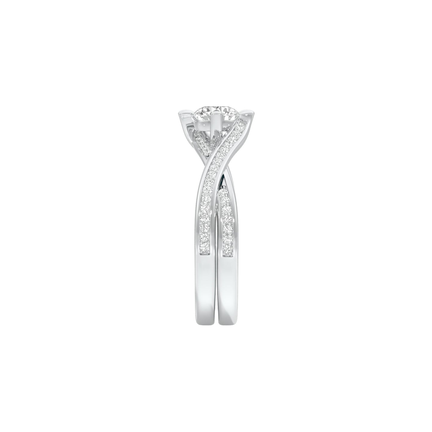 Heart's Champion Diamond Engagement Ring 18 KT / White Gold / 22