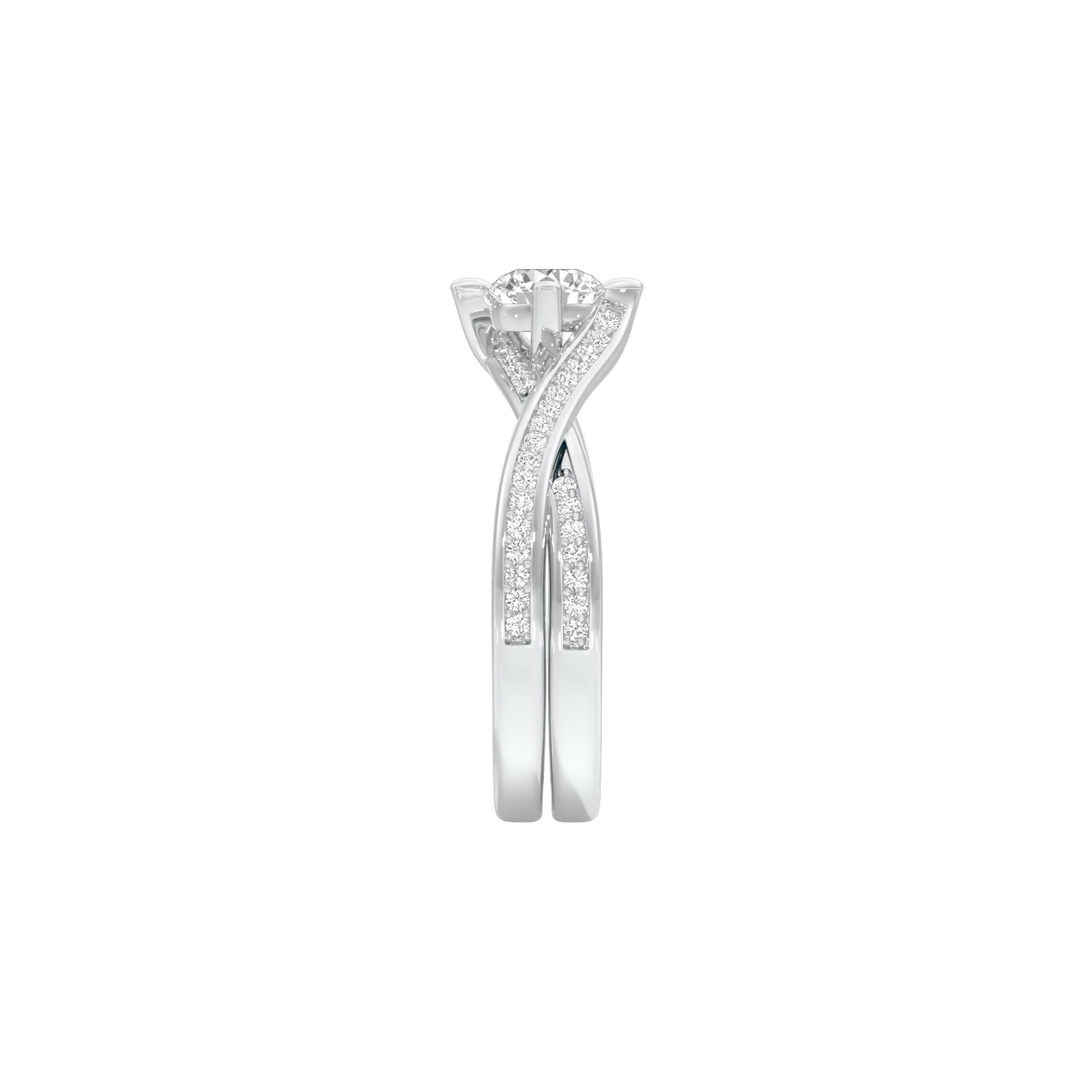 Heart's Champion Diamond Engagement Ring 18 KT / White Gold / 22