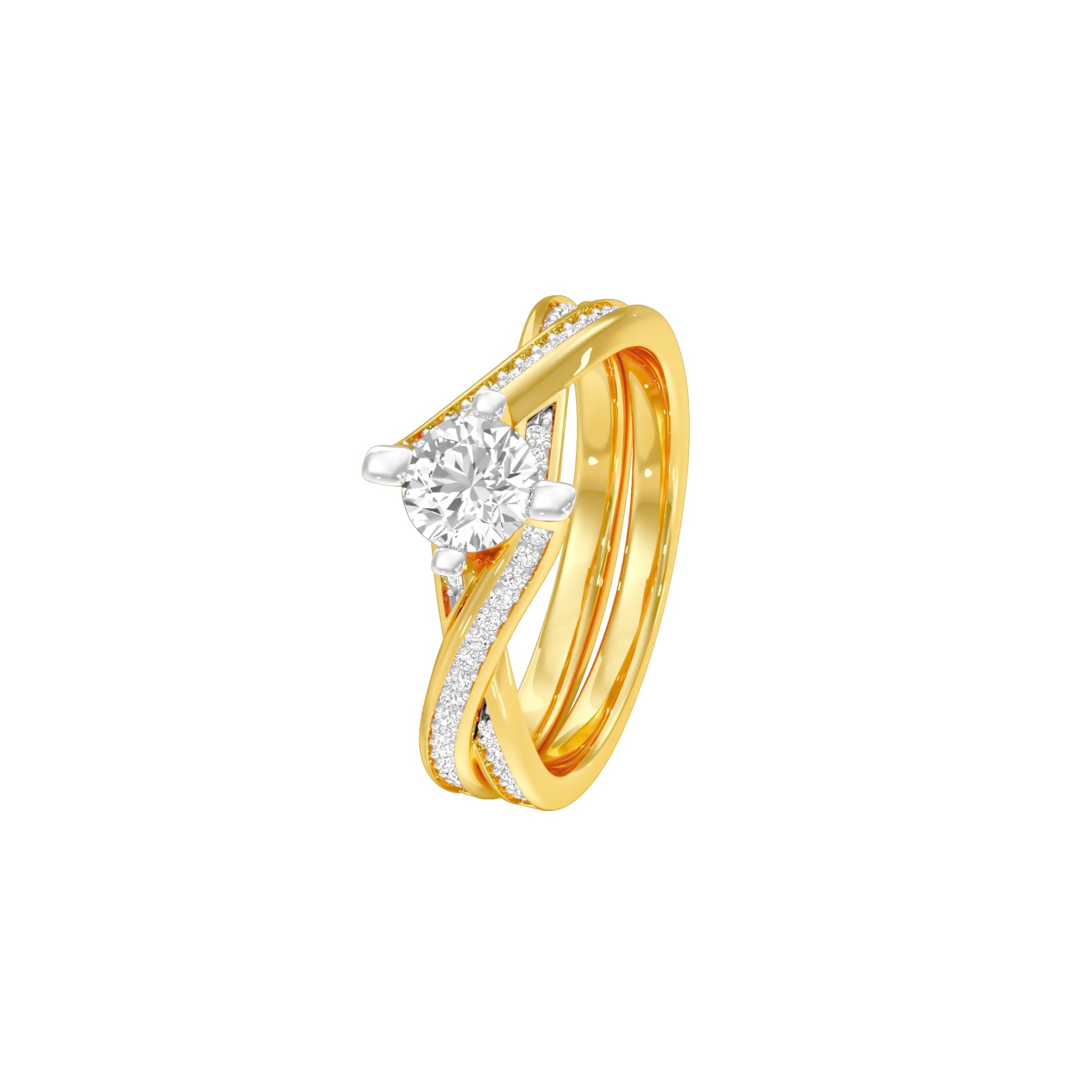 Heart's Champion Diamond Engagement Ring 18 KT / Yellow Gold / 22