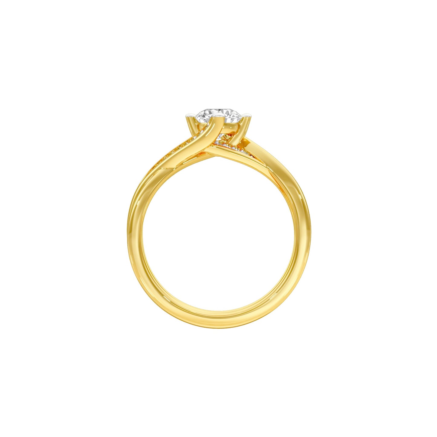 Heart's Champion Diamond Engagement Ring 18 KT / Yellow Gold / 22