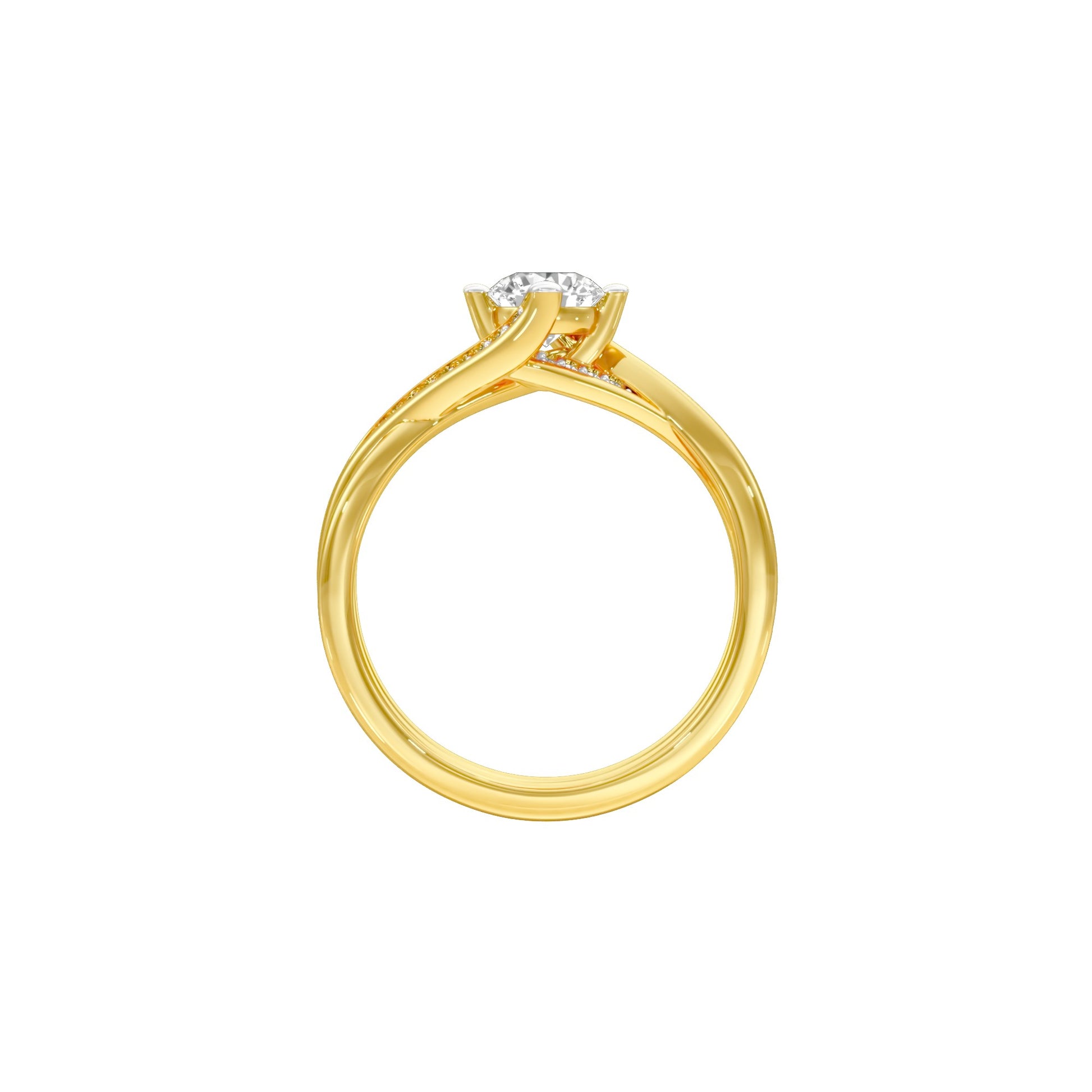 Heart's Champion Diamond Engagement Ring 18 KT / Yellow Gold / 22