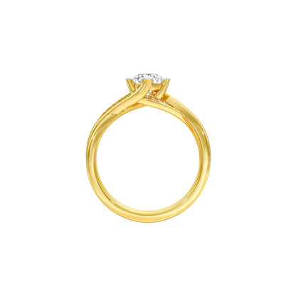 Heart's Champion Diamond Engagement Ring 18 KT / Yellow Gold / 22