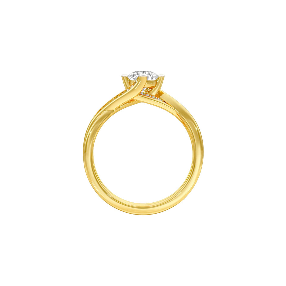 Heart's Champion Diamond Engagement Ring 18 KT / Yellow Gold / 22