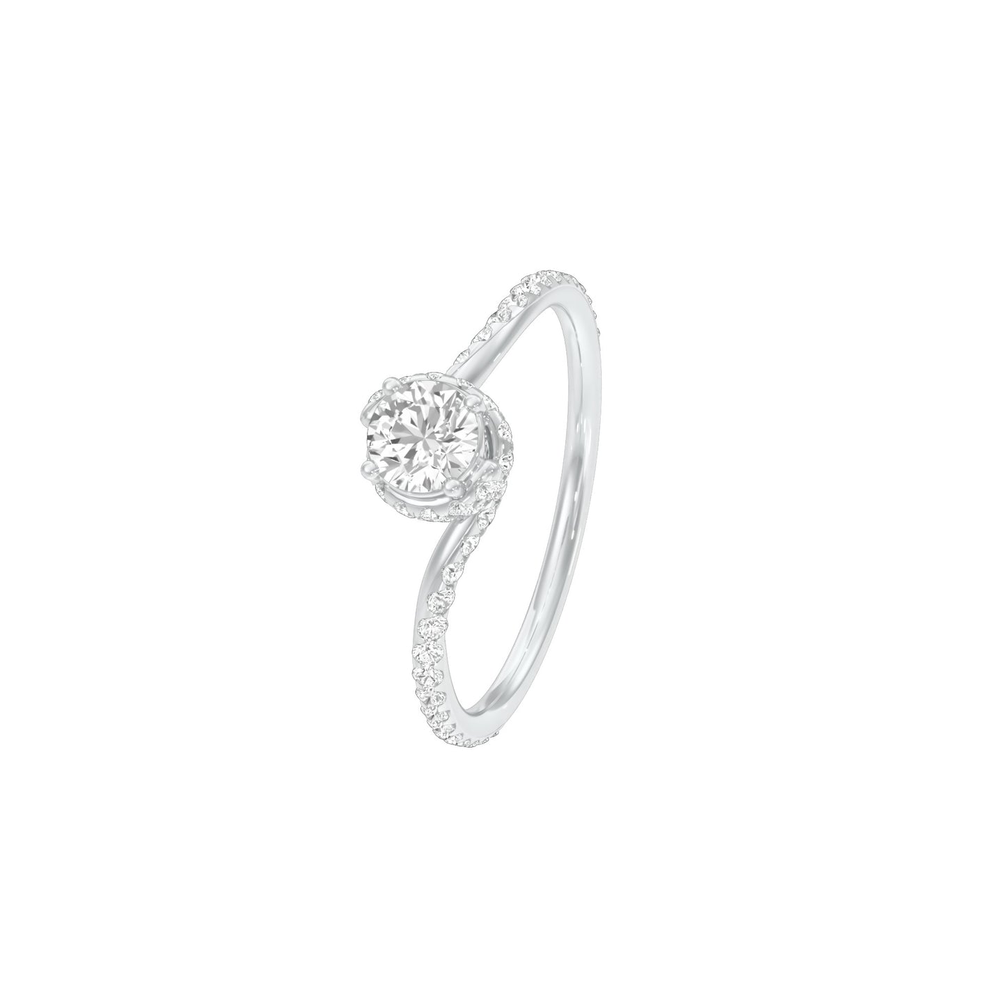 Struck by Love Diamond Engagement Ring 18 KT / White Gold / 22