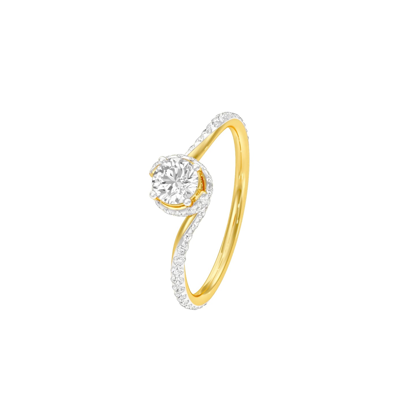 Struck by Love Diamond Engagement Ring 18 KT / Yellow Gold / 22