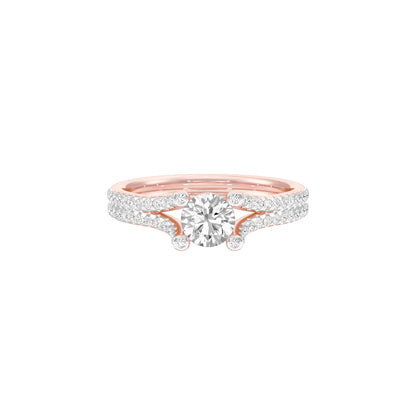Love's Reflection Diamond Engagement Ring 18 KT / Rose Gold / 22