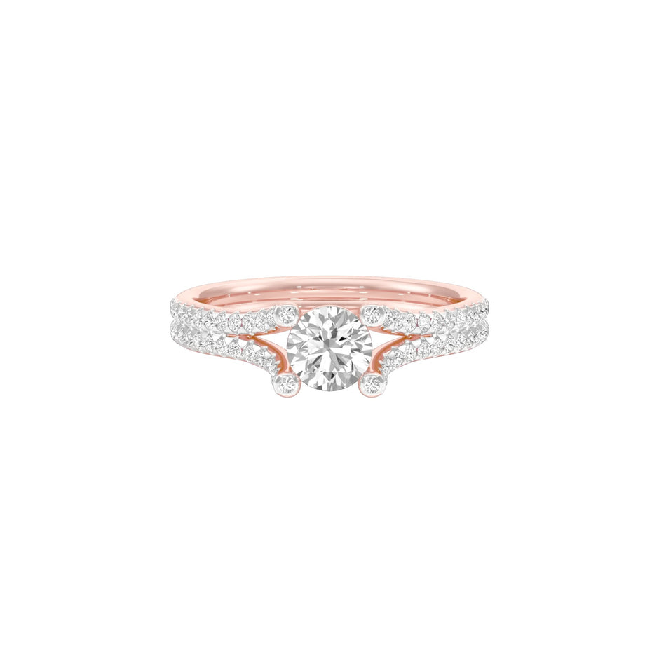 Love's Reflection Diamond Engagement Ring 18 KT / Rose Gold / 22