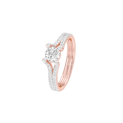 Love's Reflection Diamond Engagement Ring 18 KT / Rose Gold / 22