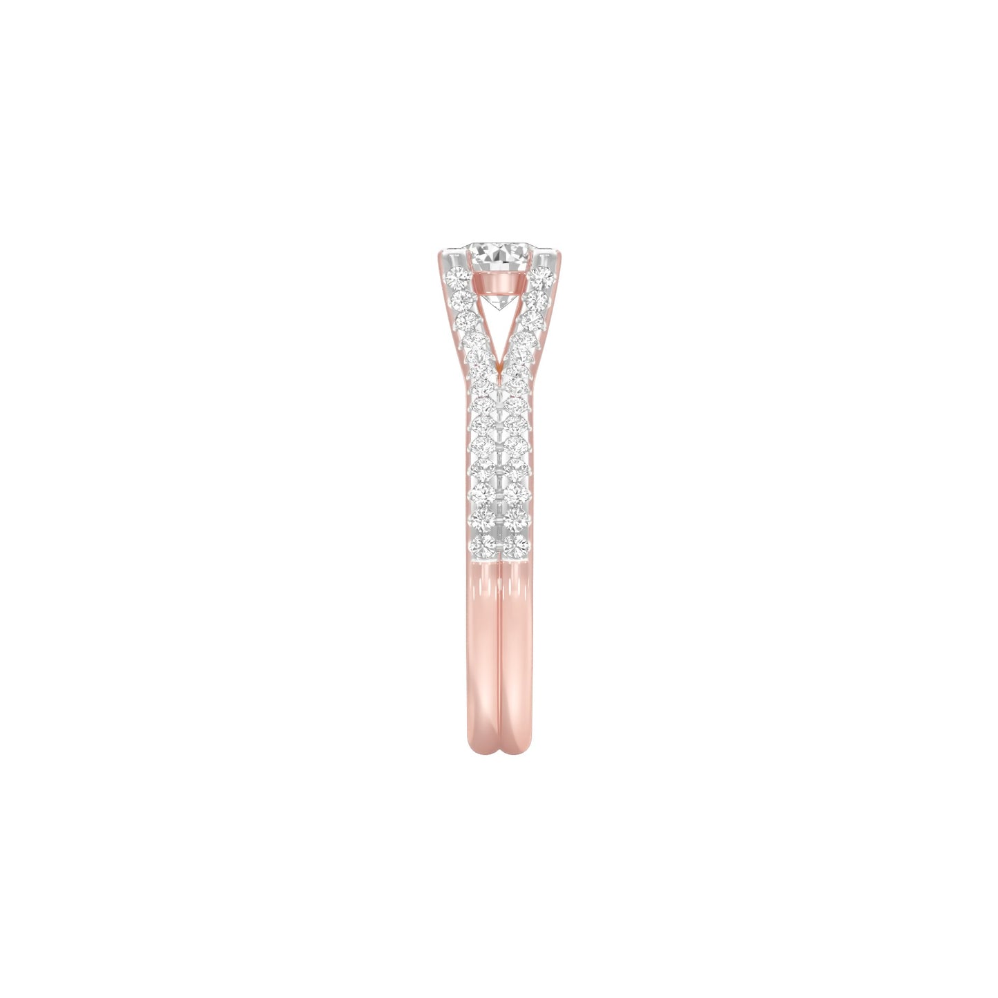 Love's Reflection Diamond Engagement Ring 18 KT / Rose Gold / 22