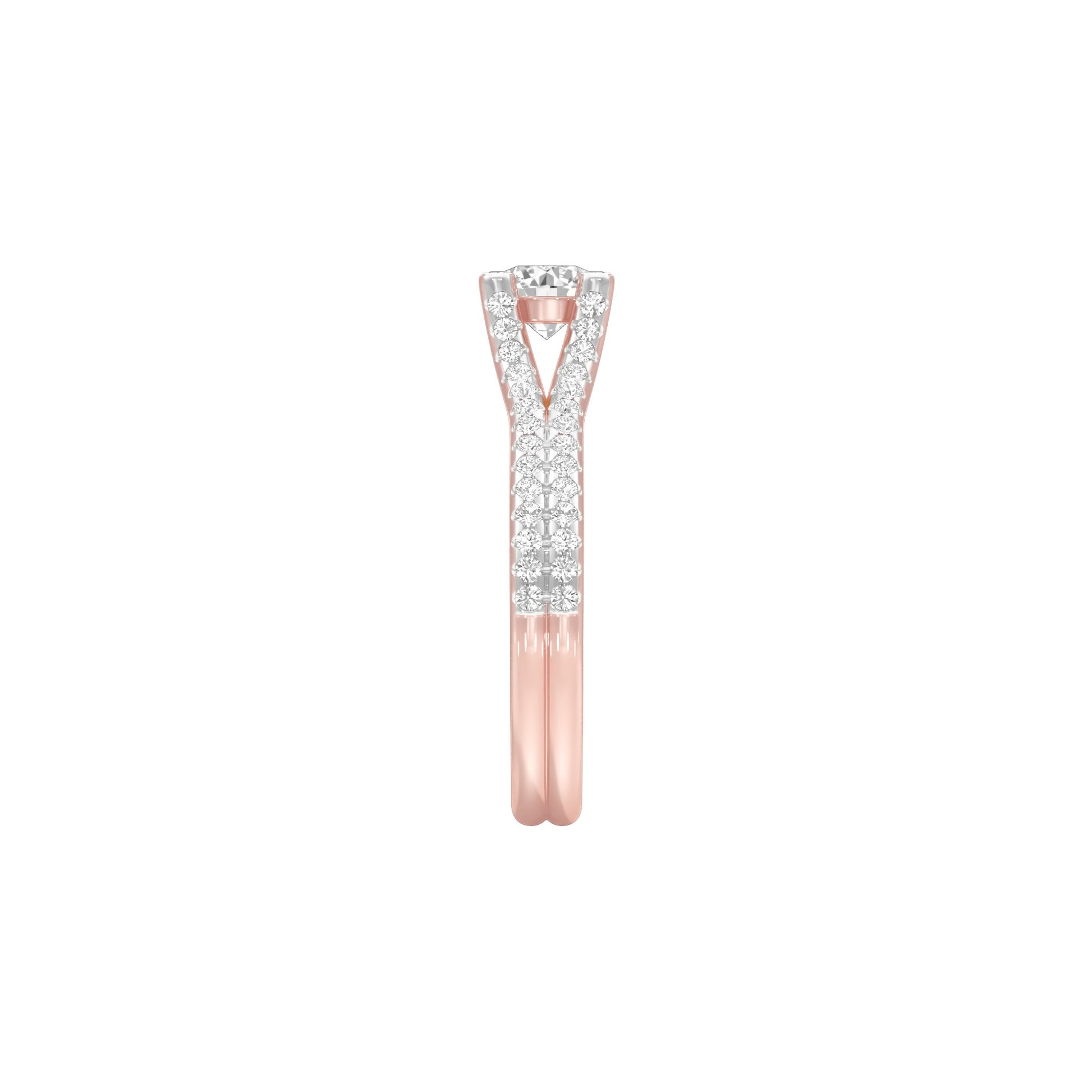 Love's Reflection Diamond Engagement Ring 18 KT / Rose Gold / 22
