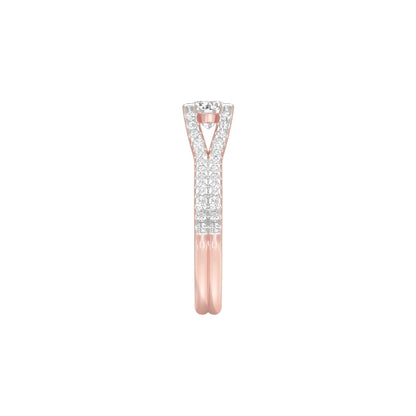 Love's Reflection Diamond Engagement Ring 18 KT / Rose Gold / 22