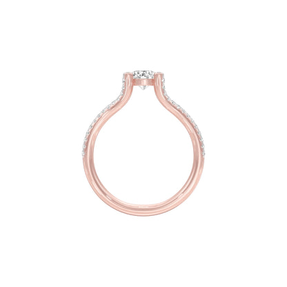 Love's Reflection Diamond Engagement Ring 18 KT / Rose Gold / 22