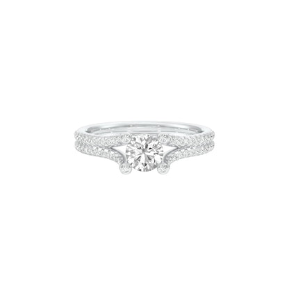 Love's Reflection Diamond Engagement Ring 18 KT / White Gold / 22