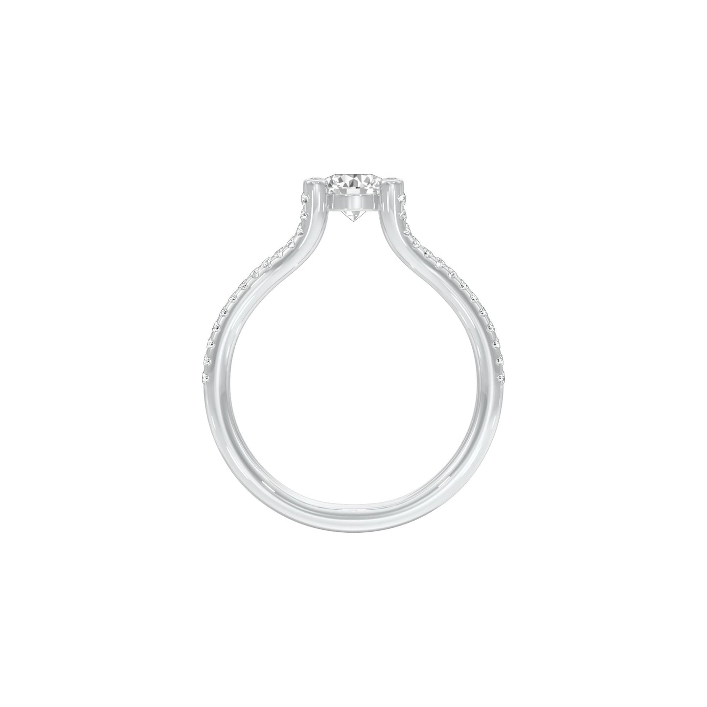 Love's Reflection Diamond Engagement Ring 18 KT / White Gold / 22