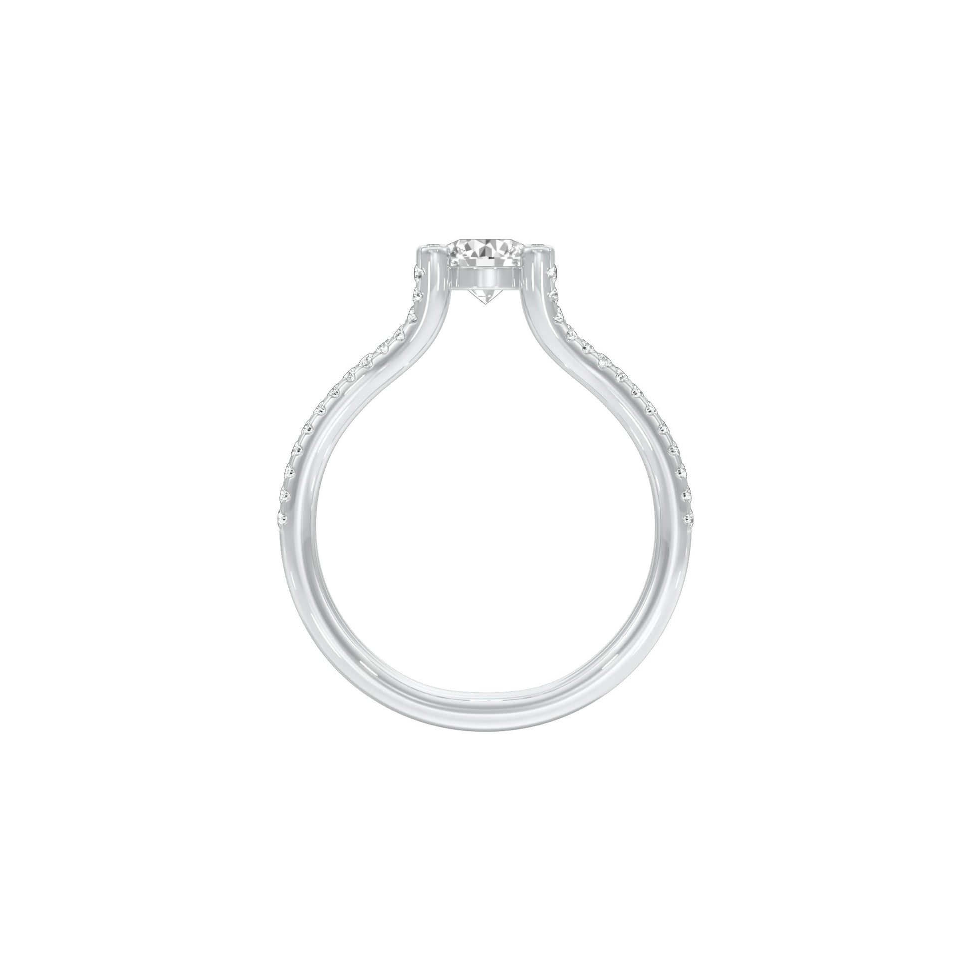 Love's Reflection Diamond Engagement Ring 18 KT / White Gold / 22