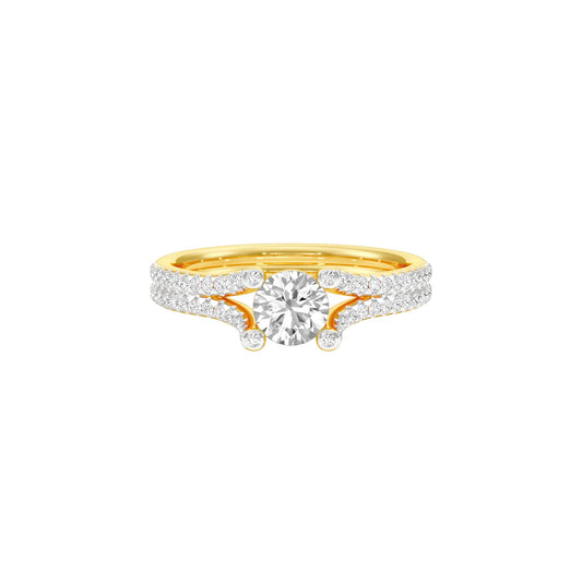 Love's Reflection Diamond Engagement Ring 18 KT / Yellow Gold / 22