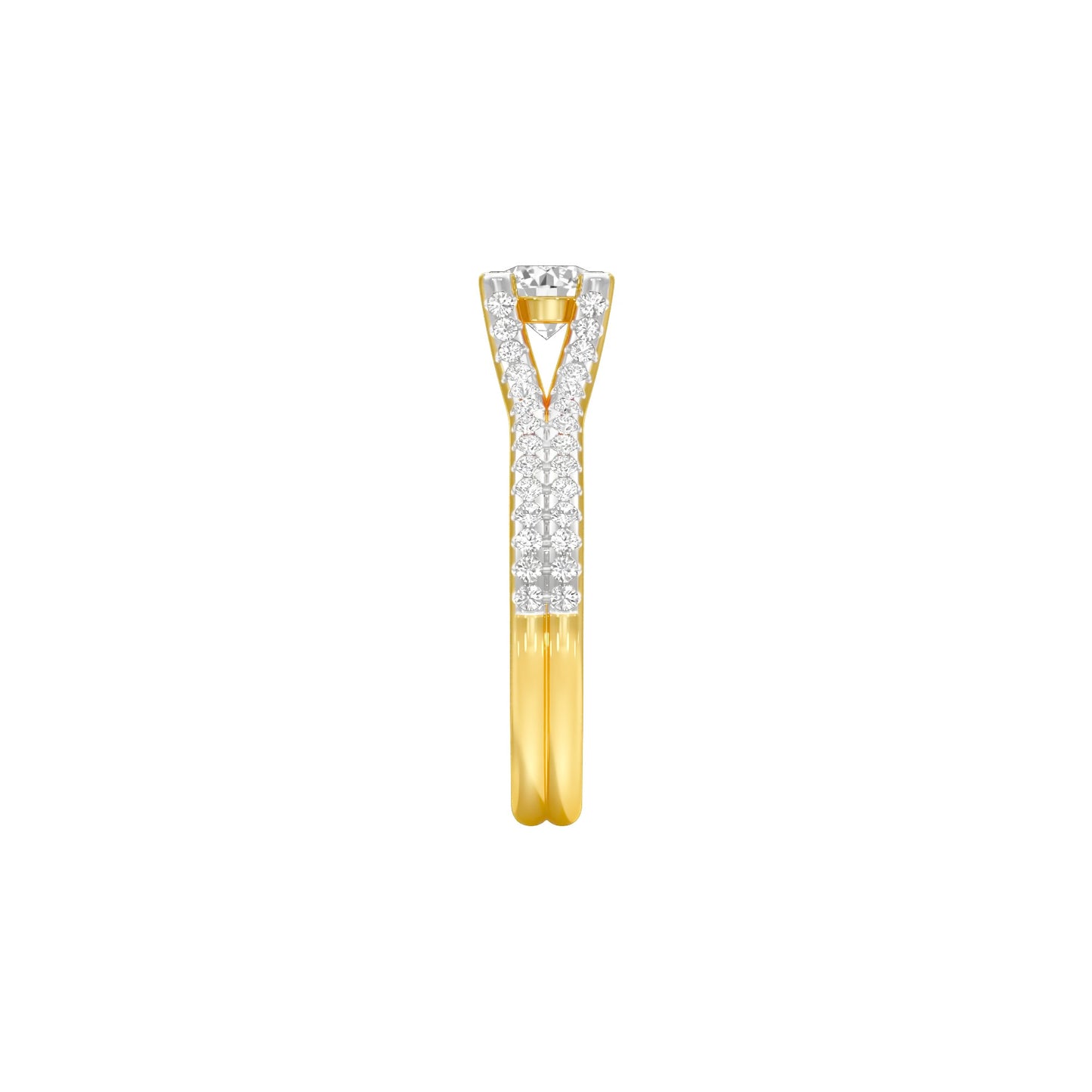 Love's Reflection Diamond Engagement Ring 18 KT / Yellow Gold / 22
